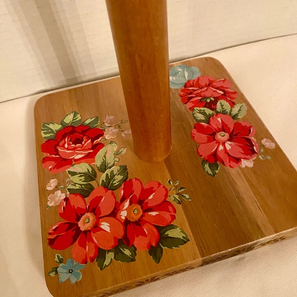 Pioneer Woman Vintage Floral Mug Tree Holder With Acrylic Knob - Holds 6 mugs - Picture 2 of 5